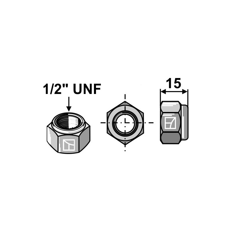 écrou frein - 1/2" UNF