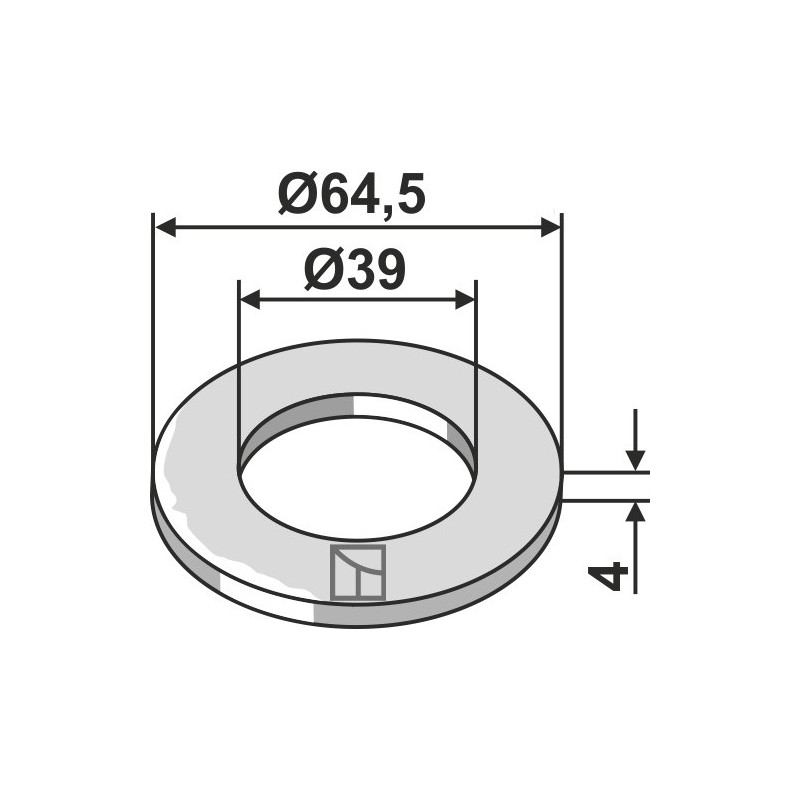 Rondelle Ø64,5x4xØ39