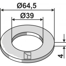 Rondelle Ø64,5x4xØ39