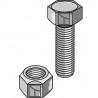 Boulon avec écrou frein - M10x1,5 - 10.9 - Mulag - Schraube: 124996 - Mutter: 102266