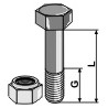 Boulon avec écrou frein - M10x1,5 - 10.9 - AG008595