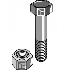 Boulon avec écrou frein - M12x1,75 - 10.9 - AG008584