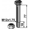 Boulon avec écrou frein - M12x1,75 - 10.9 - AG008575