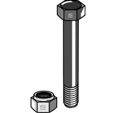 Boulon avec écrou frein - M12x1,75 - 10.9 - AG008575