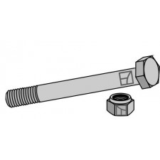 Boulon avec écrou frein - M16 x 2 - 8.8 - AG008551