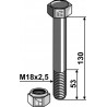 Boulon avec écrou frein - M18x2,5 - 10.9