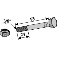 Boulon avec écrou frein - 3/8''UNF