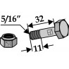 Boulon avec écrou frein - 5/16''UNF - Bomford - 03.675.22