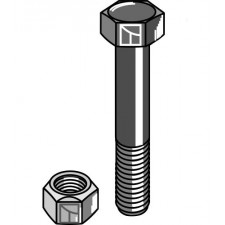 Boulon avec écrou frein - M8 x 1,25 - 8.8