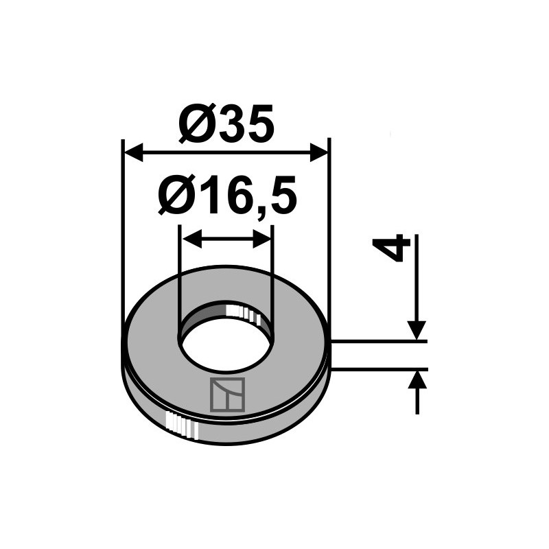 Rondelle Ø35x4xØ16,5 - Maschio / Gaspardo - T21004045