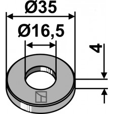 Rondelle Ø35x4xØ16,5 - Maschio / Gaspardo - T21004045