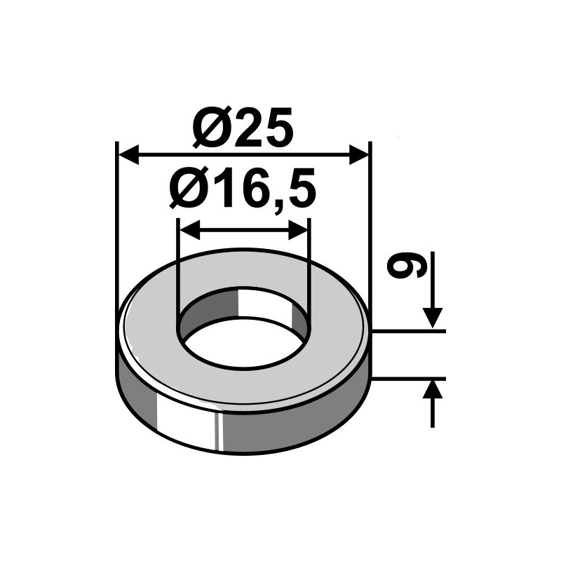 Entertoise Ø25x9xØ16,5 - Agrimaster - AG3000500