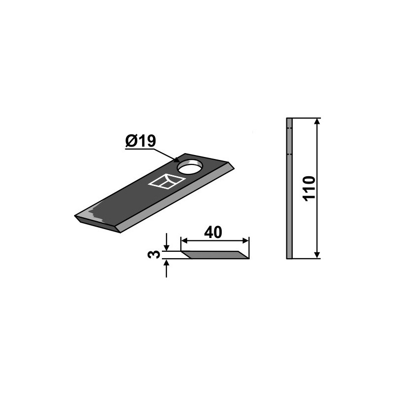 Couteau rotatif - Agria - 479045-AG