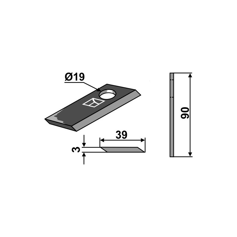 Couteau rotatif - Agria - 479005-AG