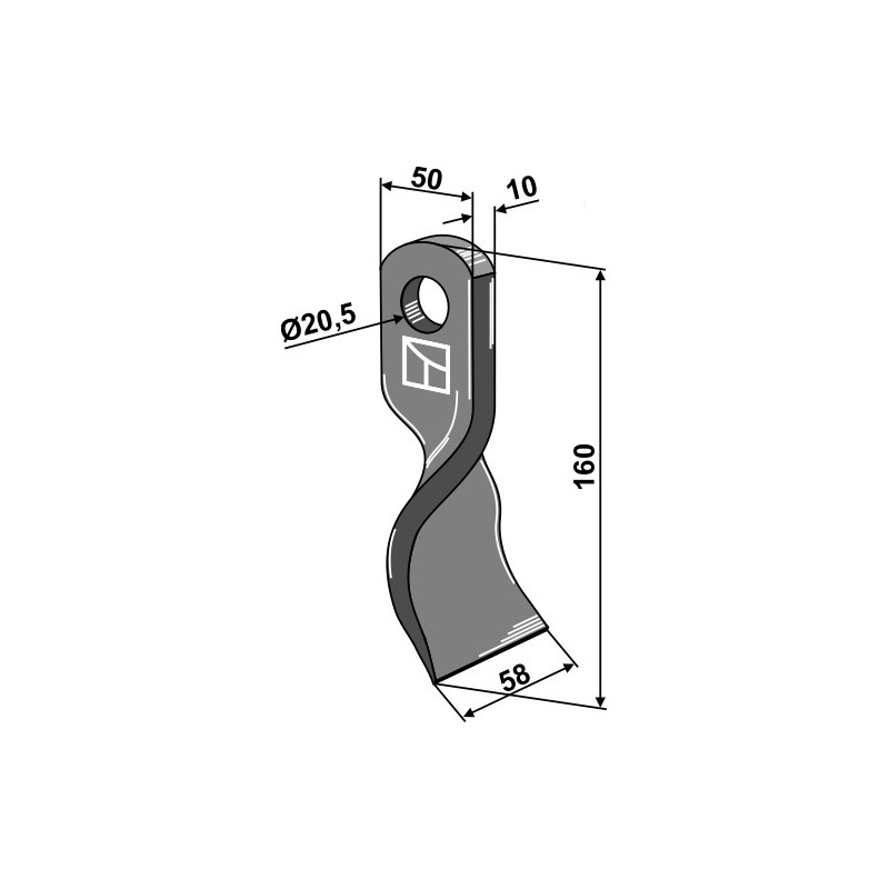 Couteau torsadé - AG002625