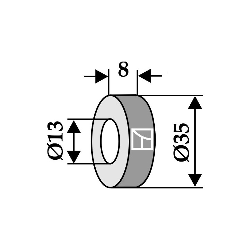 Rondelle Ø35x8xØ13