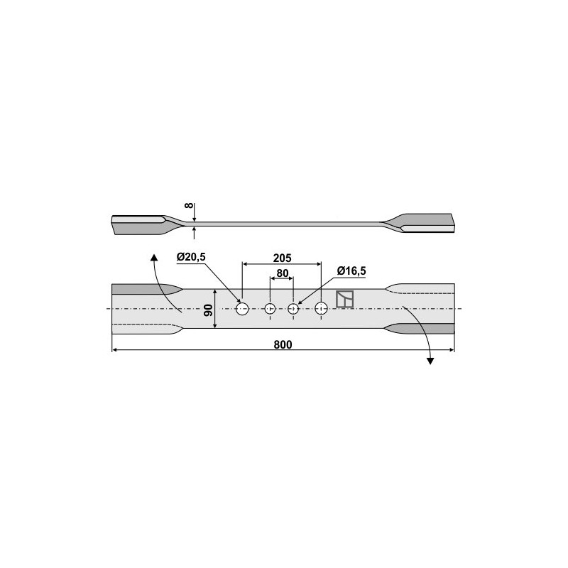 Couteau torsadé - AG002507