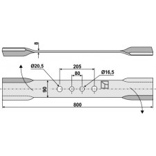 Couteau torsadé - AG002507