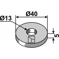 Rondelle Ø40x5xØ13