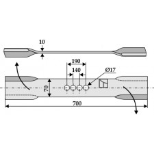 Couteau torsadé - AG002467