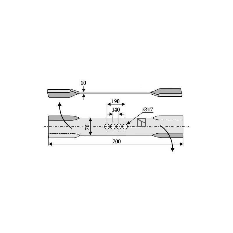 Couteau torsadé - AG002467