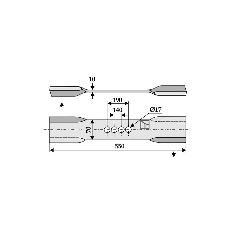 Couteau torsadé - AG002466