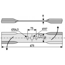 couteau torsadé - gauche - AG002423