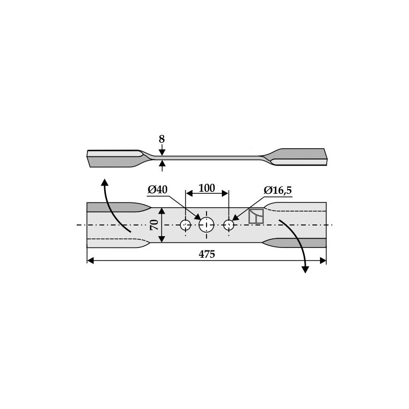 Couteau torsadé - AG002421