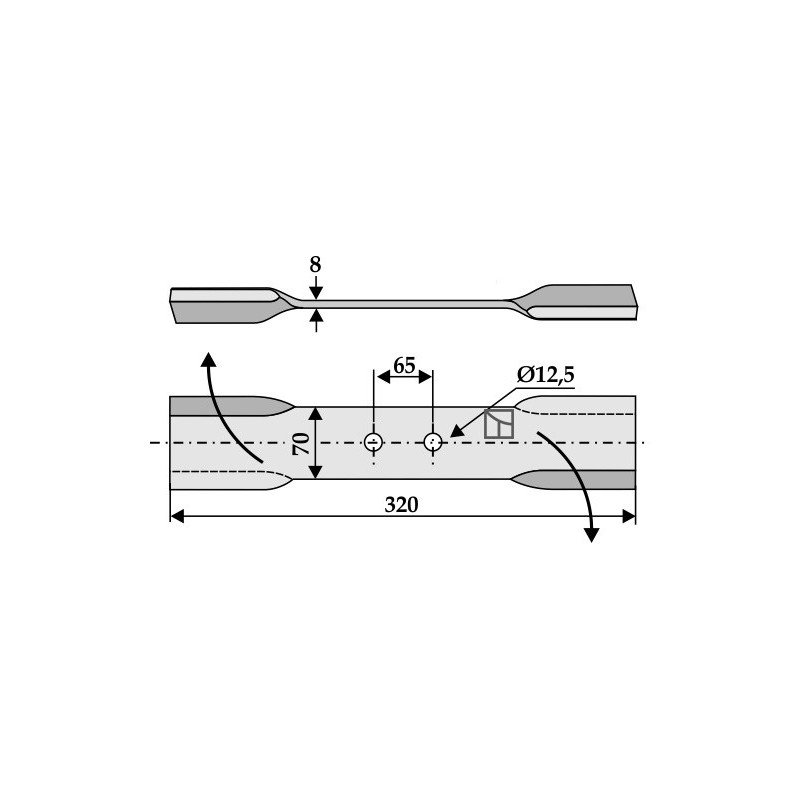 Couteau torsadé - AG002420