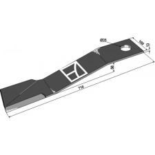 Couteau central 710mm - Bomford - 00764668