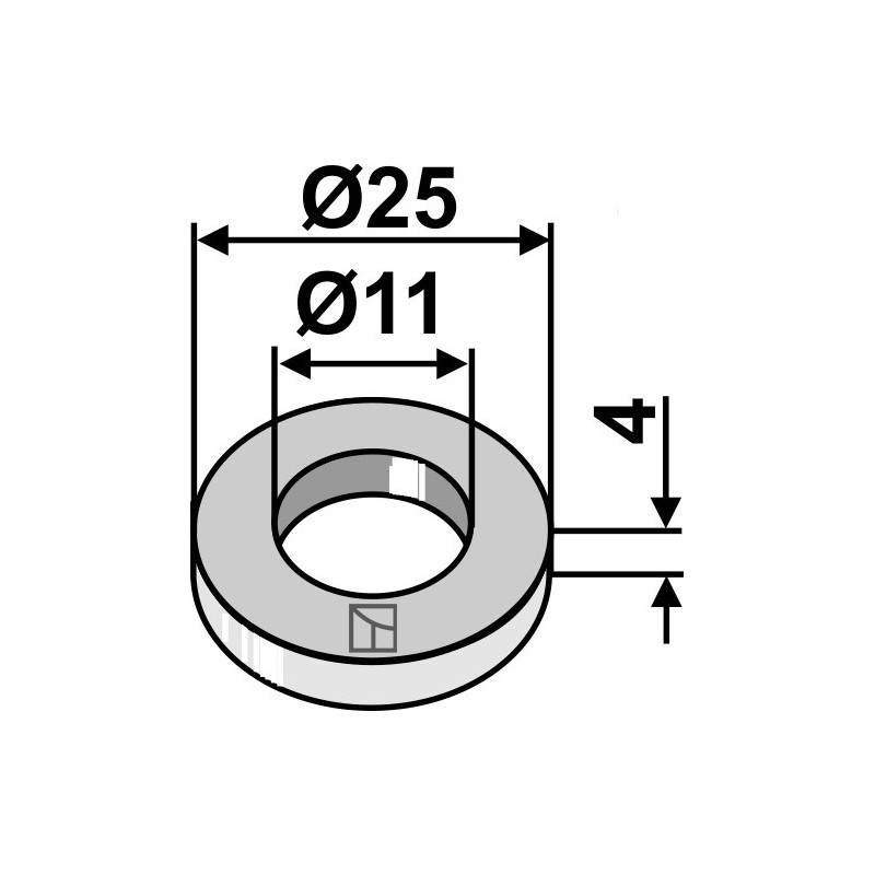 Rondelle Ø25x4xØ11 - Mulag - 103643