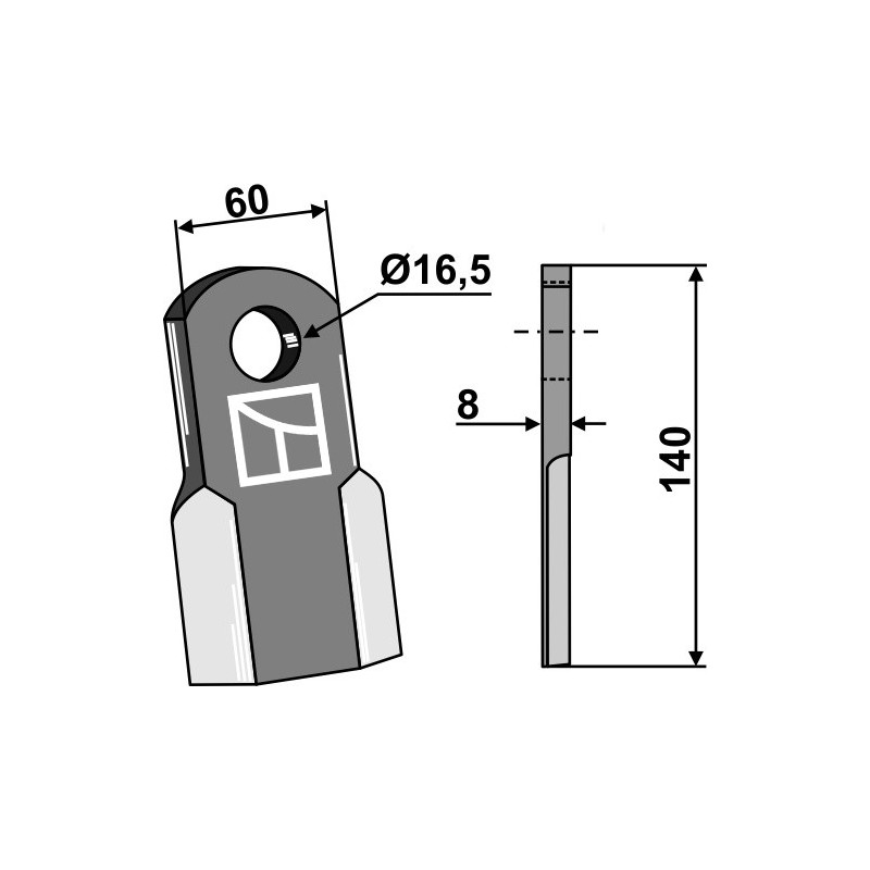 Couteau droit - AG002158