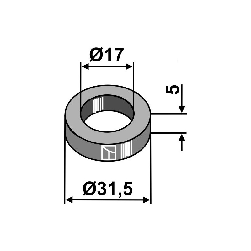 Rondelle Ø31,5x5xØ17 - Mulag - TM60-07-0225