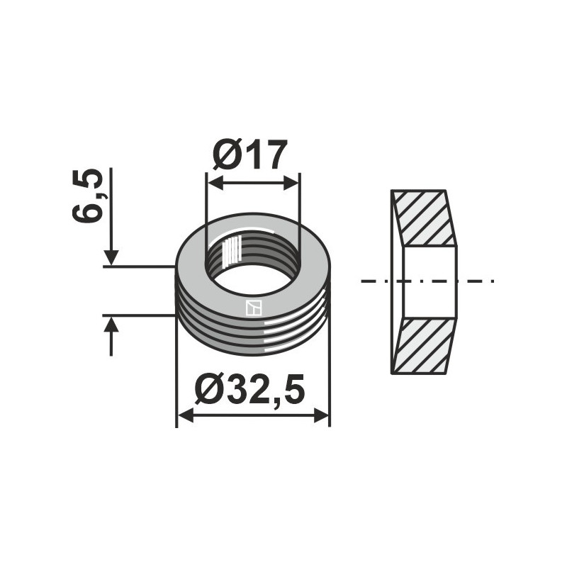 Rondelle élastique Ø32,5x6,5xØ17 - Mulag - TM60-07-0226