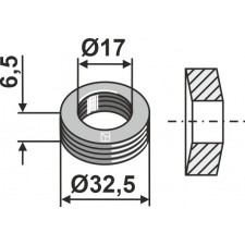 Rondelle élastique Ø32,5x6,5xØ17 - Rousseau - 4.7532.01