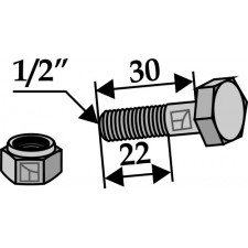 Boulon avec écrou frein - 1/2''UNF - AG008488