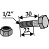 Boulon avec écrou frein - 1/2''UNF - AG008488