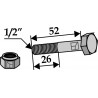 Boulon avec écrou frein - 1/2''UNF - AG008487