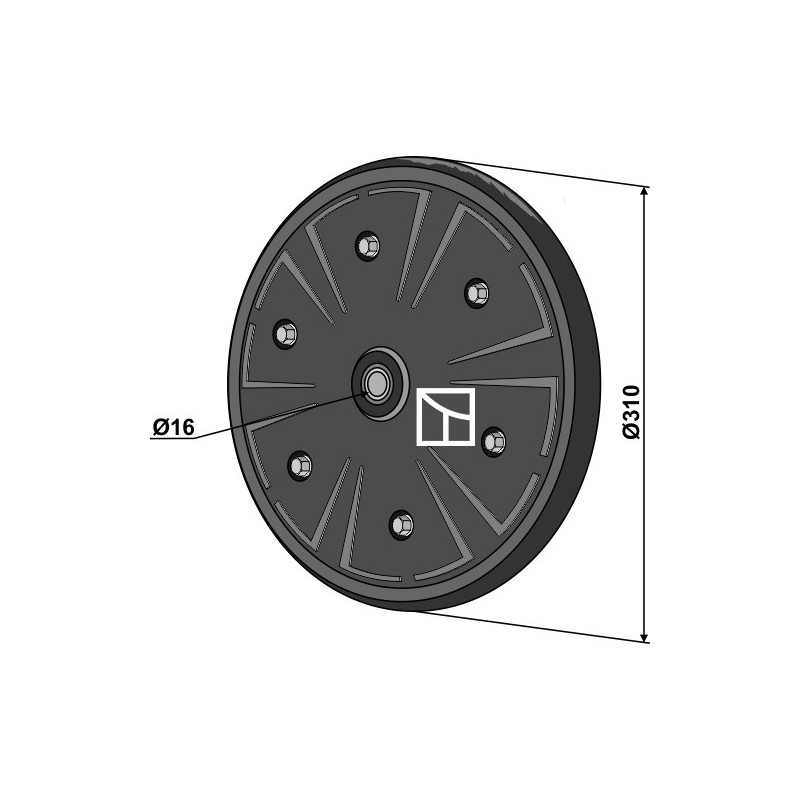 Roue complète - Väderstad - 466045