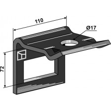Bride de fixation pour dent 80 x 12