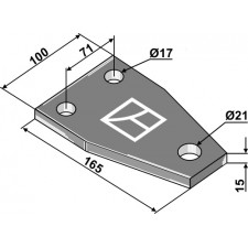 Plaque 165x15x100