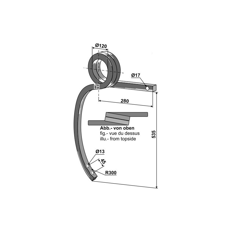 Dent double spire, droite - AG012976