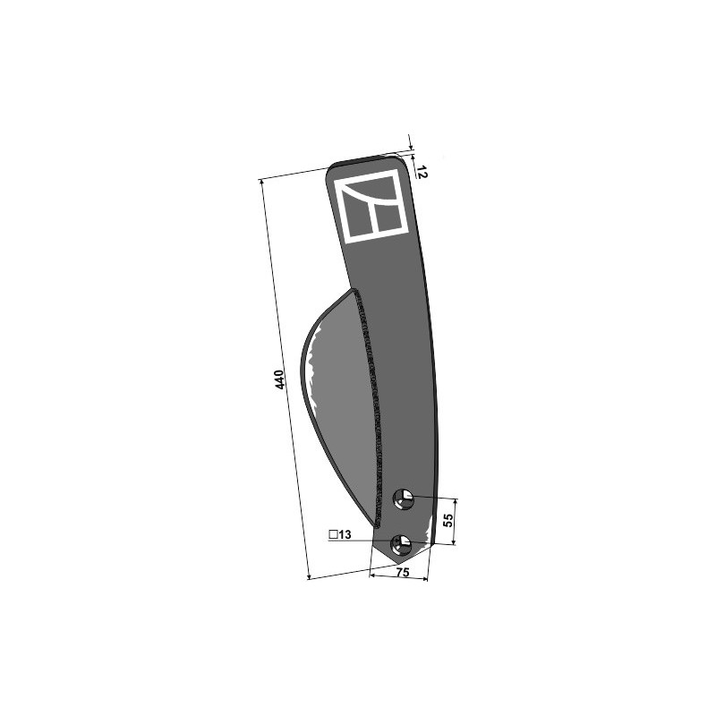 Déflecteur lateral - droit - Farmet Turbulent - 4005379