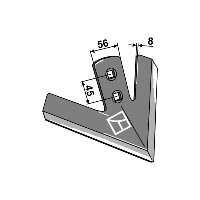 Soc triangulaire 245mm - Maschio / Gaspardo - F20120082