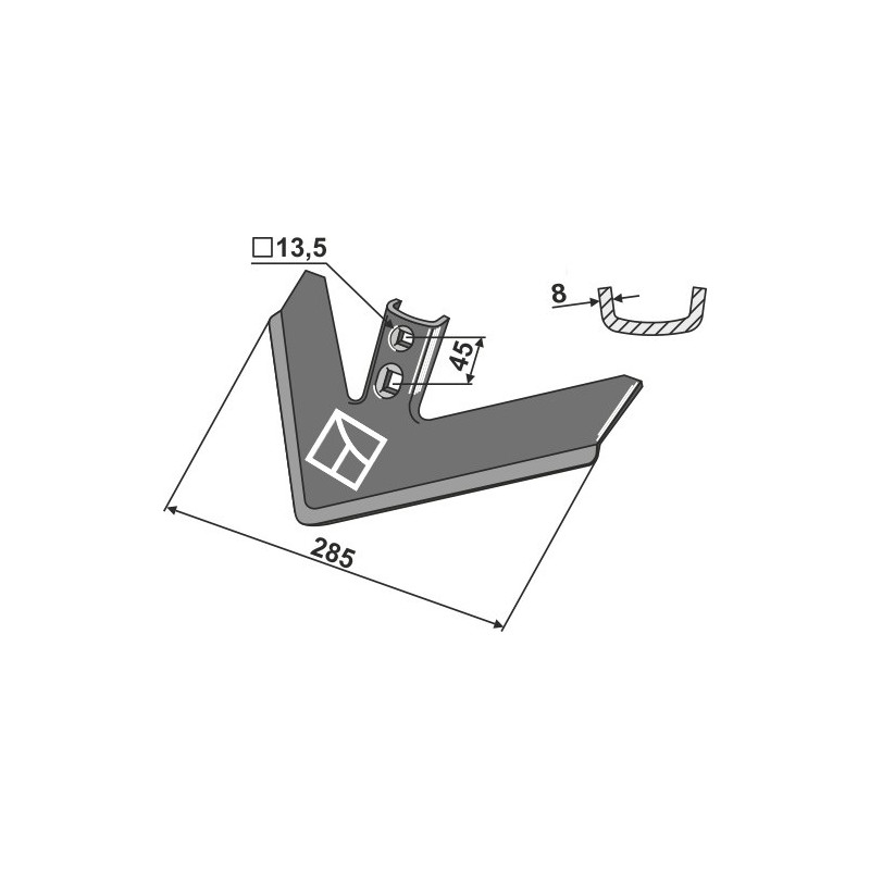 Soc triangulaire 285mm - Bednar - KM060173