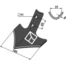 Soc triangulaire 160mm - Väderstad - 212385