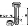 Boulon avec écrou à freinage interne - M12 - 8.8 - AG008993