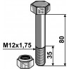 Boulon avec écrou à freinage interne - M12 - 8.8 - AG008989