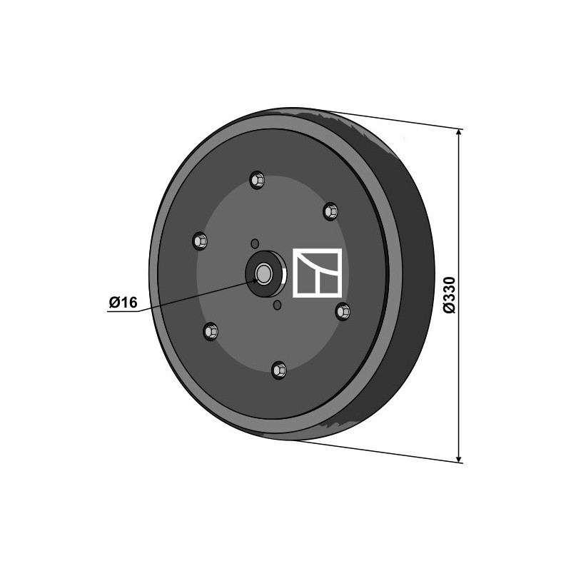 Roue complète - Kverneland - AC487983