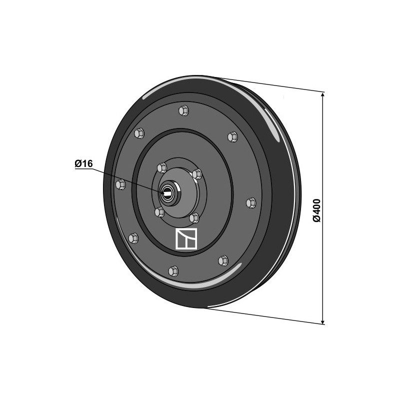 Roue complète - Kverneland - AC805817